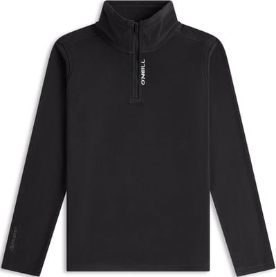 Schwarzes O'Neill Fleece-Oberteil mit kurzem Reißverschluss und Logo. Schwarzes O'Neill Fleece-Oberteil mit kurzem Reißverschluss und Logo.