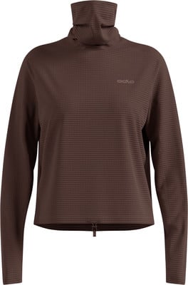 Braune Damen-Rollkragenpullover mit Markenlogo. Braune Damen-Rollkragenpullover mit Markenlogo.