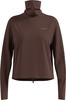 Braune Damen-Rollkragenpullover mit Markenlogo.