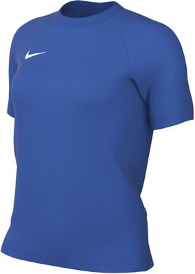 Blaues Nike T-Shirt mit kurzen Ärmeln und Logo auf der Brust.