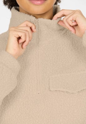Athlecia Florrie W Sherpa Sweatshirt m.half Zipp langarm