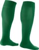Zwei grüne Rippstrick-Kniestrümpfe, aus verschiedenen Blickwinkeln gezeigt.