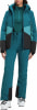 Damen-Skijacke und Hose in Dunkelblau und Schwarz.