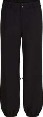 Schwarze lockere Hose mit elastischem Bund und Kordelzügen an den Knöcheln. Schwarze lockere Hose mit elastischem Bund und Kordelzügen an den Knöcheln.