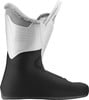 Innenschuh eines Skischuhs mit schwarzem Stoff und weißem Plastikteil.