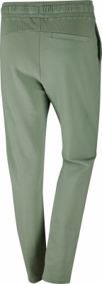 Grüne Hose mit elastischem Bund und Gesäßtasche.