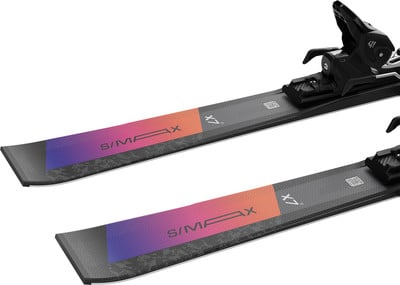 Ski mit Farbverlauf und SIMAX und X7 Logo. Ski mit Farbverlauf und SIMAX und X7 Logo.
