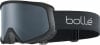 Skibrille mit schwarzem Rahmen und grauem Glas, mit Bollé-Logo.