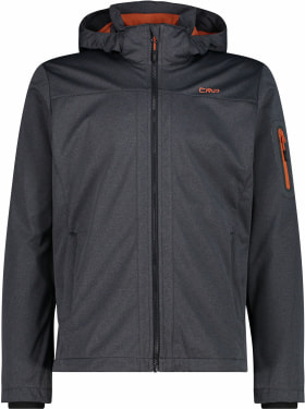 Melange Softshelljacke mit Kapuze