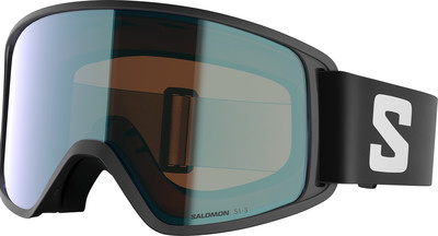 Salomon Skibrille mit schwarzem Band und S-Logo. Salomon Skibrille mit schwarzem Band und S-Logo.
