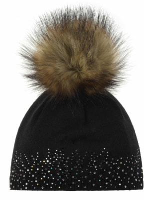 Eisbär Nalin Lux Crystal Glitzersteine Haube mit Pompon