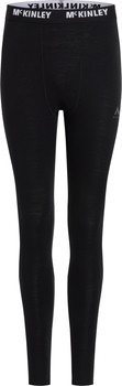 Schwarze McKinley Thermoleggings mit Logo auf Bund und Oberschenkel.