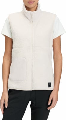 Damen cremefarbene Fleeceweste mit Reißverschluss und Tasche. Damen cremefarbene Fleeceweste mit Reißverschluss und Tasche.