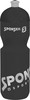 Schwarze Sporttrinkflasche mit SPONSER-Logo und SPORT-Schriftzug.