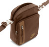 Braune Nike Tasche mit verstellbarem Riemen und Reißverschlusstaschen.