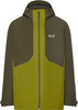 Herren-Jacke von Jack Wolfskin in Grün mit Kontrastpaneelen und Logo auf der Brust.