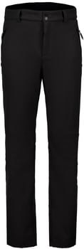 Schwarze Outdoorhose mit Reißverschlusstaschen und verstärkten Knien.
