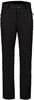 Schwarze Outdoorhose mit Reißverschlusstaschen und verstärkten Knien.