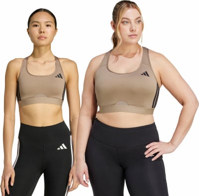 adidas Powerreact Train Medium-Support 3-Streifen Sport-BH adidas Powerreact Train Medium-Support 3-Streifen Sport-BH