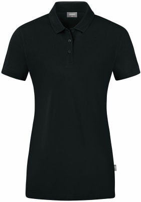 Schwarzes Damen-Poloshirt mit kurzen Ärmeln und Kragen. Schwarzes Damen-Poloshirt mit kurzen Ärmeln und Kragen.