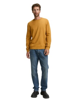 Tom Tailor Basic Crewn kötött férfi pulóver
