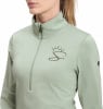 Damen hellgrüner Pullover mit Krone und S-Logo.