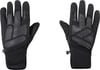 Schwarze Handschuhe mit reflektierenden Streifen und Löffler-Logo auf der Handfläche.