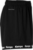 Schwarze Shorts mit weißem Logo und Kempa-Schriftzug am Saum.