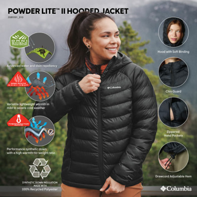Columbia Powder Lite II Wms női kapucnis kabát