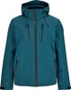 Blaue Herren-Skijacke mit Kapuze und mehreren Reißverschlusstaschen.