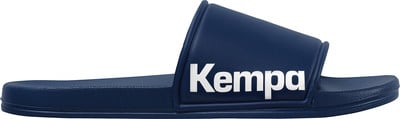 Dunkelblaue Herren-Badeschuh mit weißem Kempa-Logo. Dunkelblaue Herren-Badeschuh mit weißem Kempa-Logo.