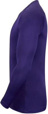 Lila Langarmshirt aus strukturiertem Stoff.