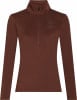 Braunes Damen-Langarmshirt mit Kronen-Logo.