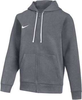 Grauer Nike Herren Hoodie mit Reißverschluss und Kapuze.