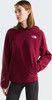 Damen-Kapuzenpullover in Weinrot mit The North Face Logo auf der Brust.
