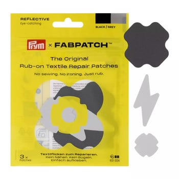 Reflektierende Textilflicken von Prym x Fabpatch zur schnellen Reparatur von Kleidung.