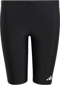 Schwarze Adidas Badehose für Herren mit Logo am Bein.