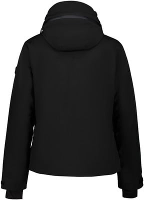 Schwarze Jacke mit Kapuze, von hinten gezeigt. Schwarze Jacke mit Kapuze, von hinten gezeigt.