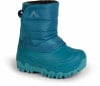 Blaue Winterstiefel mit Berglogo und rutschfester Sohle.
