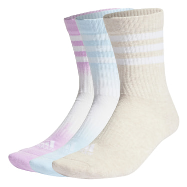 Dip-Dyed 3-Streifen Cushioned Crew Socken 3er-Pack