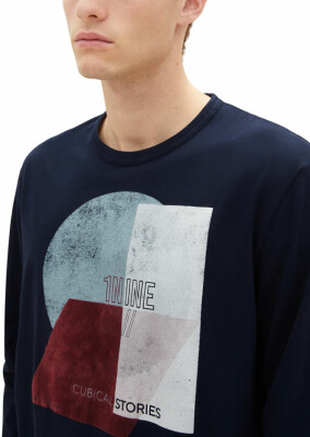 Tom Tailor TOM TAILOR Printed LS férfi póló