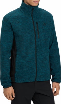 Herren dunkel-türkise Fleecejacke mit Reißverschluss und Logo. Herren dunkel-türkise Fleecejacke mit Reißverschluss und Logo.