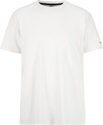 Weißes Herren-T-Shirt mit kurzen Ärmeln und dezentem Logo am Ärmel. Weißes Herren-T-Shirt mit kurzen Ärmeln und dezentem Logo am Ärmel.