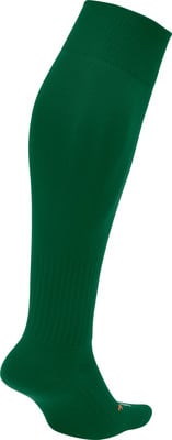 Langer dunkelgrüner Socken für sportliche Aktivitäten mit Logo auf der Spitze. Langer dunkelgrüner Socken für sportliche Aktivitäten mit Logo auf der Spitze.