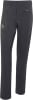 Schwarze Adidas Herrenhose mit Logo und Reißverschlusstaschen.