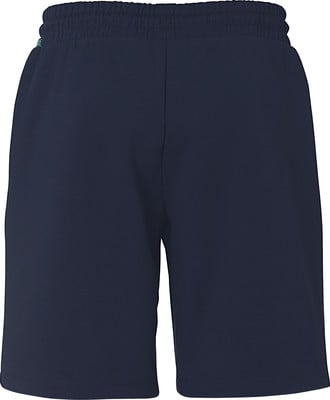 Marineblaue Shorts mit elastischem Bund und grünem Detail an der Seite. Marineblaue Shorts mit elastischem Bund und grünem Detail an der Seite.