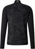 Schwarze Herrenjacke mit Camouflage-Muster und FIRE+ICE-Logo am Kragen.