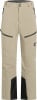 Beige Skihose mit schwarzen Details und Logo am Oberschenkel.