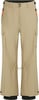 Beige Cargohose mit orangefarbenen Akzenten und schwarzen Bündchen.