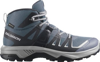 Salomon Wanderschuh mit Gore-Tex, dunkelblau und grau.